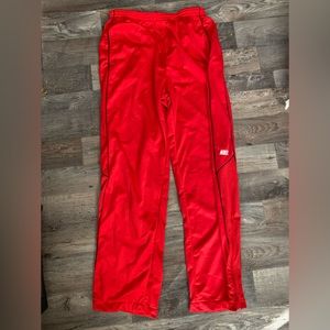 Vintage Nike Basketball Men's Warm up Pants XXL 2XL Red Ankle Zipper Hong Kong